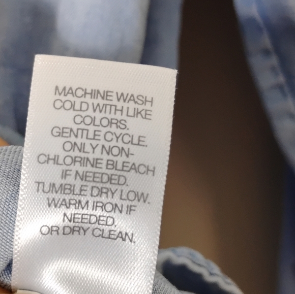 J.Jill Chambray Tencel Tunic Top XS Light Blue Split Neck Minimalist Casual Fall - Picture 8 of 8